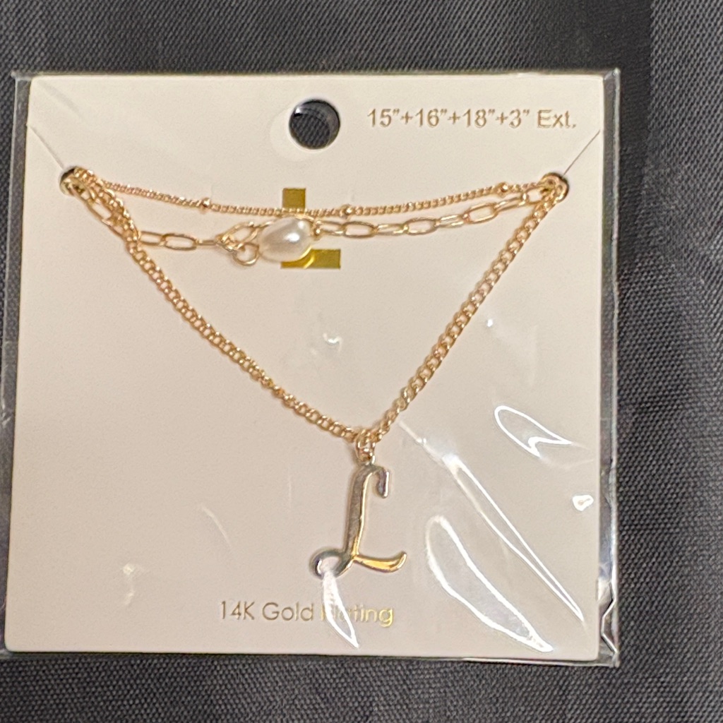 Francescas Collections Gold L Necklace With Pearl 5$